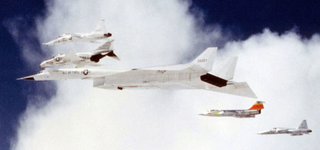 A photograph of the formation of GE-powered aircraft just before the mid-air collision